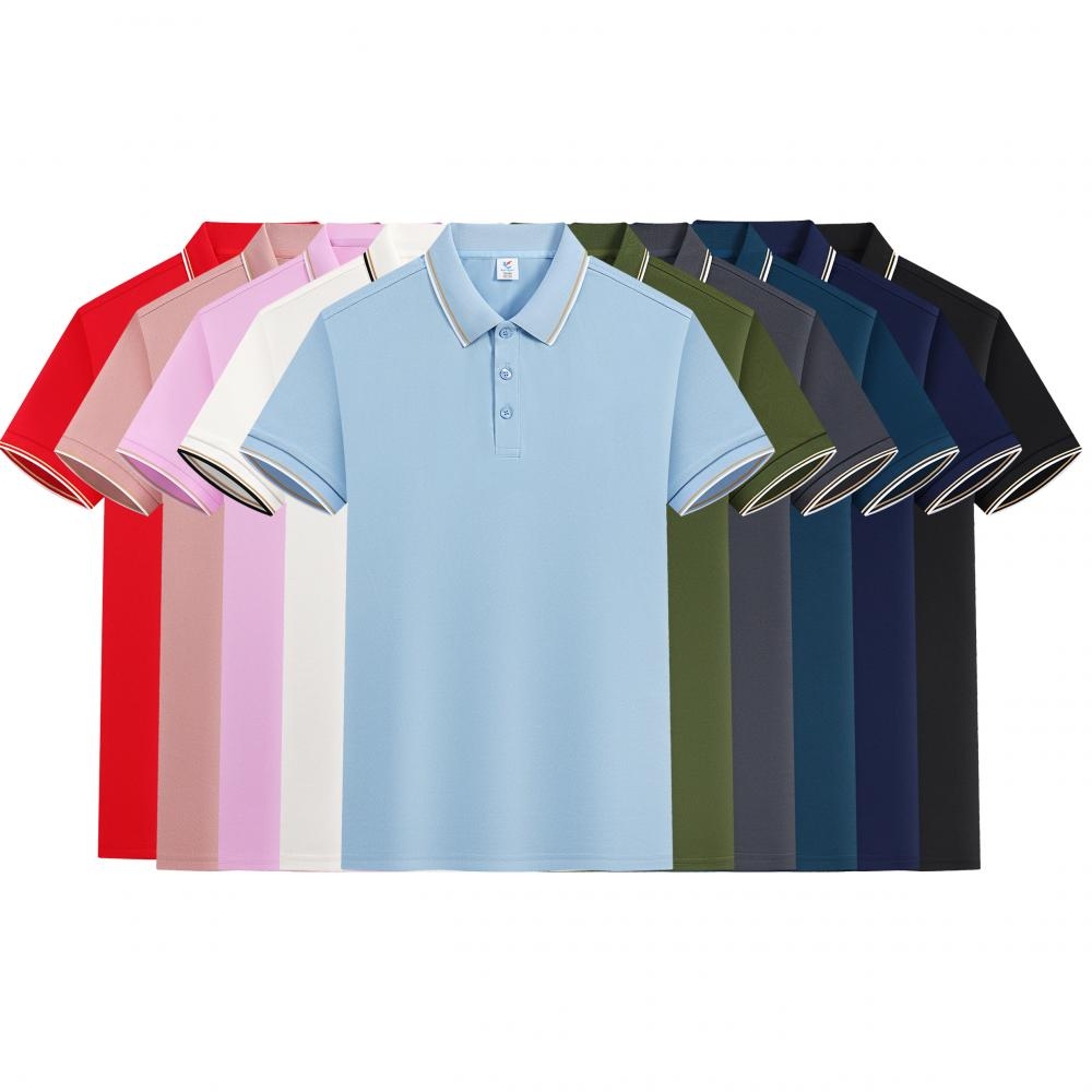 麒麟16配色双边翻领POLO衫